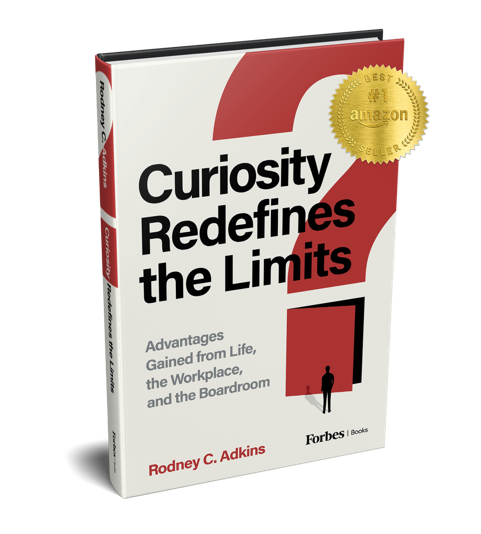 Book cover of Rod Adkins book, Curiosity Redefines the Limits
