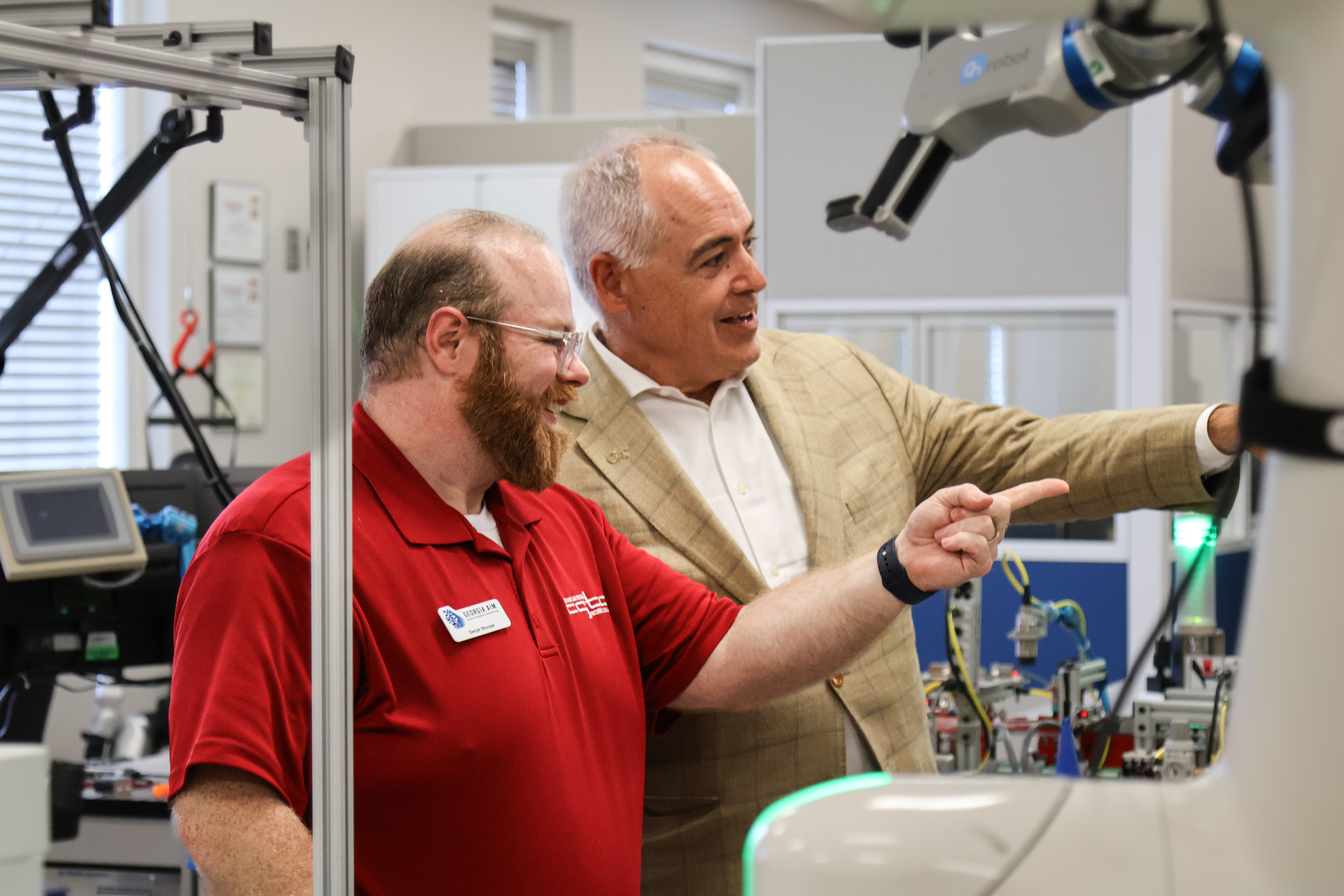 President Cabrera with VECTR instructor Deryk Stoops