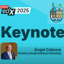 Opening slide of the Open edX 2025 Keynote Address by Ángel Cabrera.